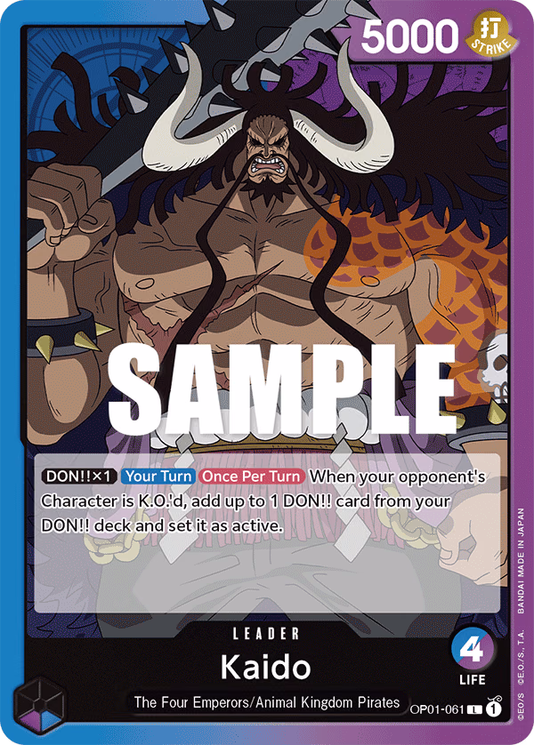 Kaido One Piece card (OP01-061, Romance Dawn)