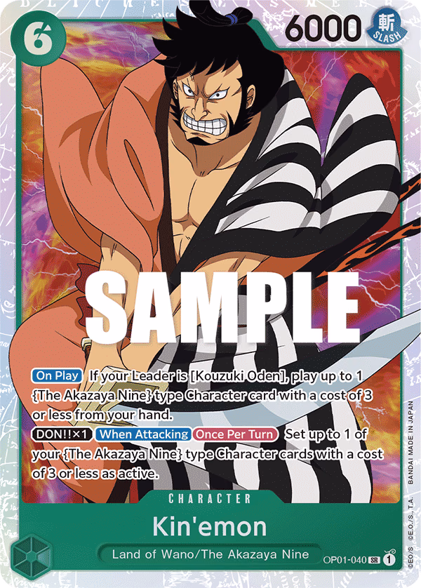Kin'emon One Piece card (OP01-040, Romance Dawn)