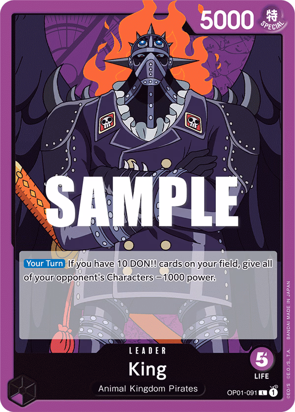 King One Piece card (OP01-091, Romance Dawn)