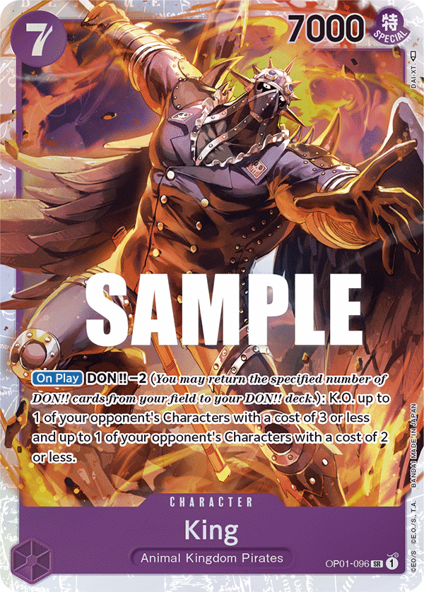 King One Piece card (OP01-096, Romance Dawn)