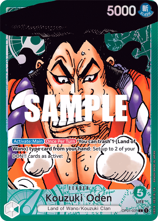 Kouzuki Oden (Parallel) One Piece card (OP01-031, Romance Dawn)