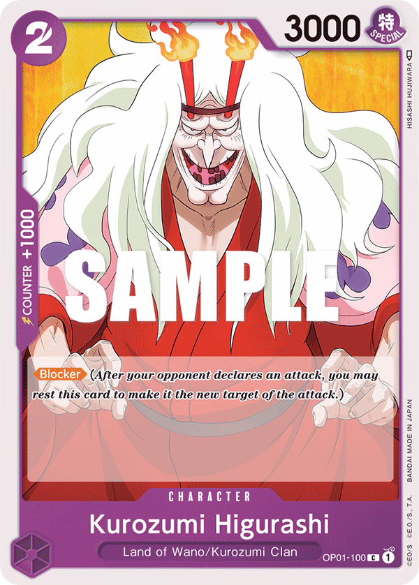 Kurozumi Higurashi One Piece card (OP01-100, Romance Dawn)