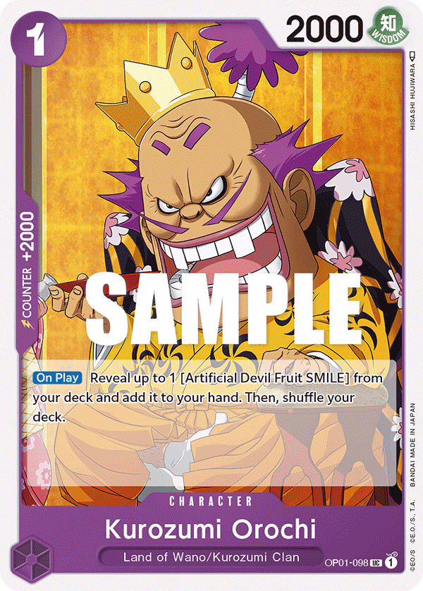 Kurozumi Orochi One Piece card (OP01-098, Romance Dawn)