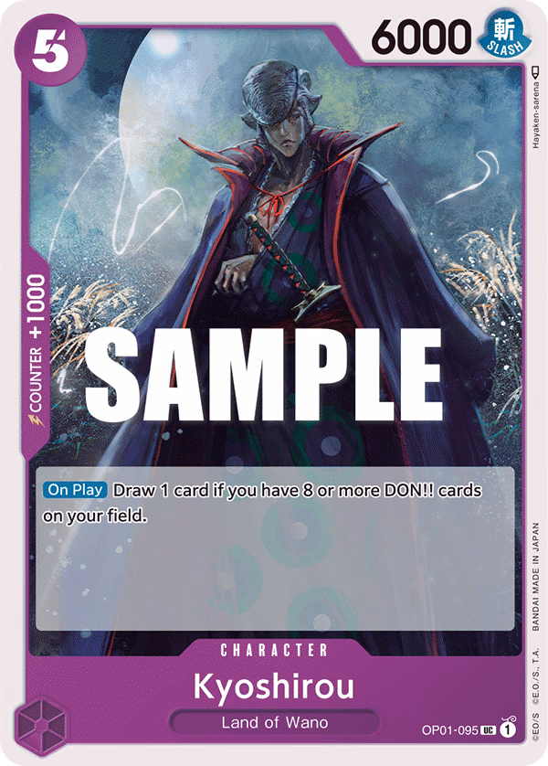 Kyoshirou One Piece card (OP01-095, Romance Dawn)