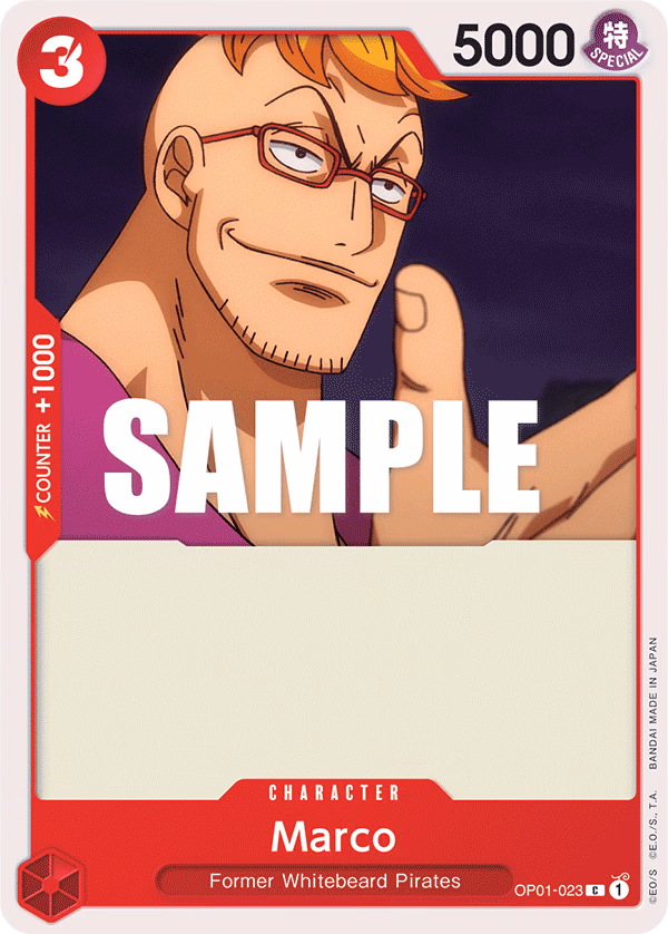 Marco One Piece card (OP01-023, Romance Dawn)