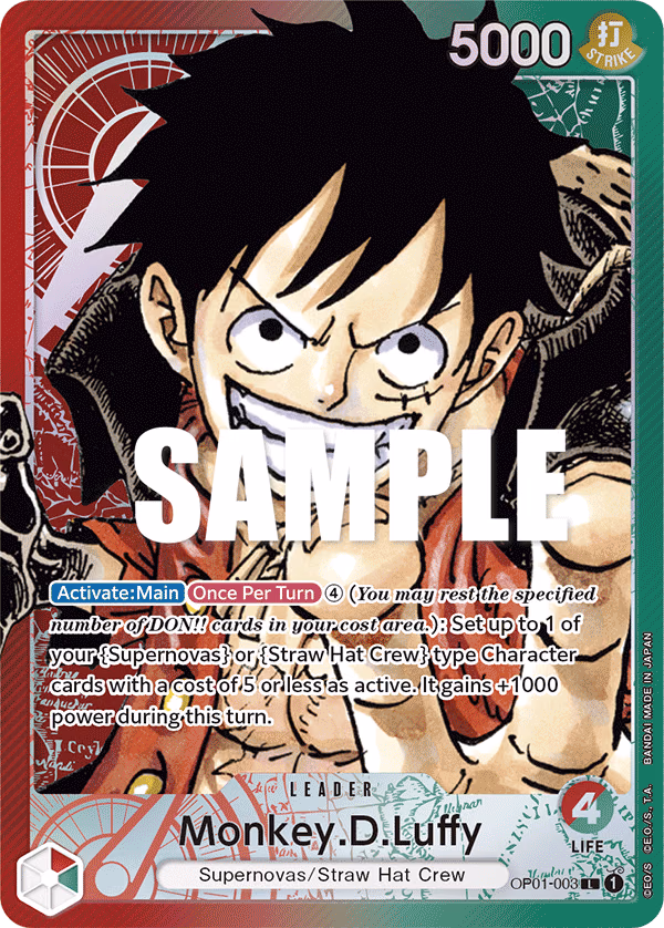 Monkey.D.Luffy (Parallel) One Piece card (OP01-003, Romance Dawn)