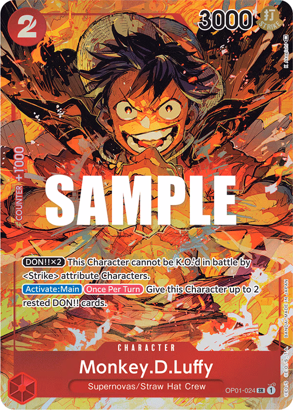 Monkey.D.Luffy (Parallel) One Piece card (OP01-024, Romance Dawn)