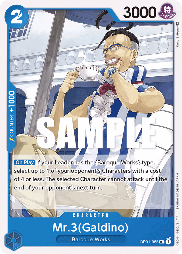 Mr.3(Galdino) One Piece card (OP01-085, Romance Dawn)
