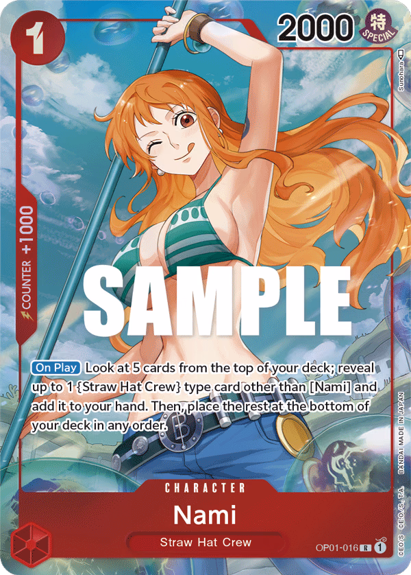 Nami (Parallel) One Piece card (OP01-016, Romance Dawn)