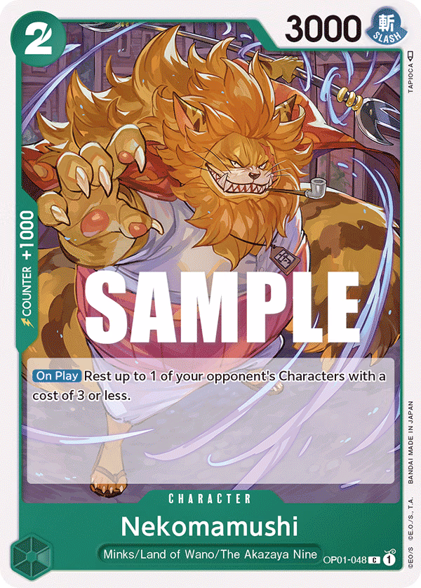 Nekomamushi One Piece card (OP01-048, Romance Dawn)