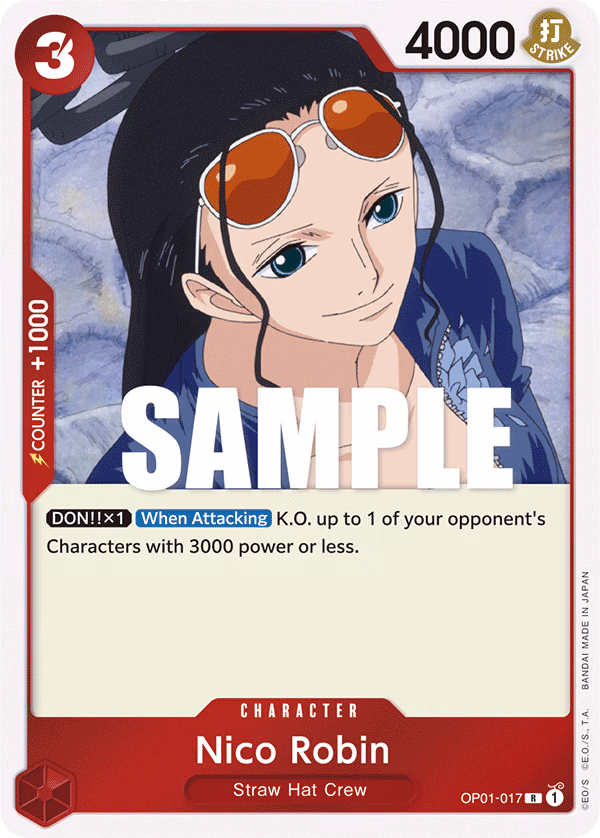 Nico Robin One Piece card (OP01-017, Romance Dawn)