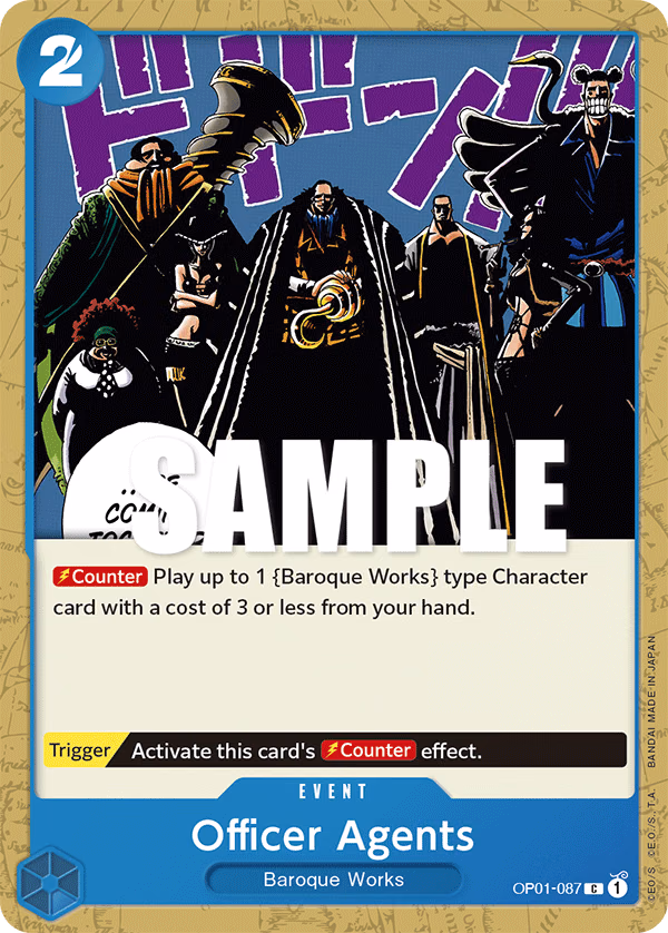 Officer Agents One Piece card (OP01-087, Romance Dawn)