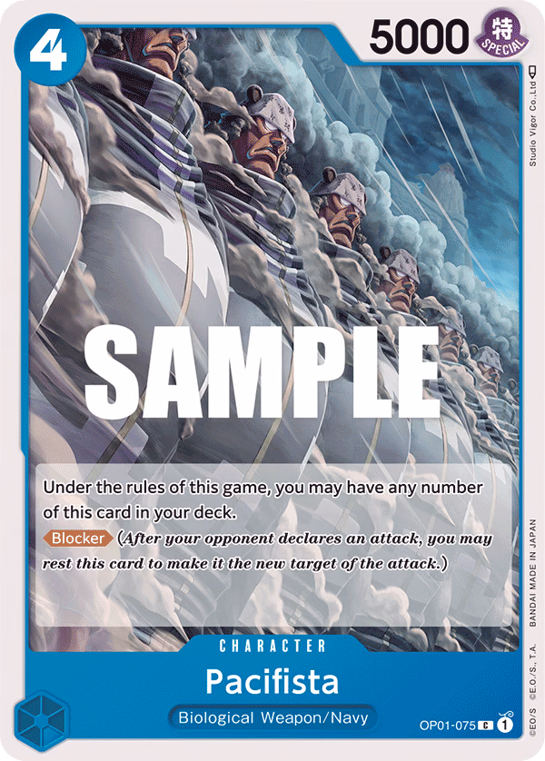 Pacifista One Piece card (OP01-075, Romance Dawn)