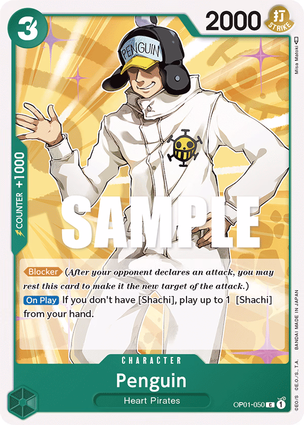 Penguin One Piece card (OP01-050, Romance Dawn)