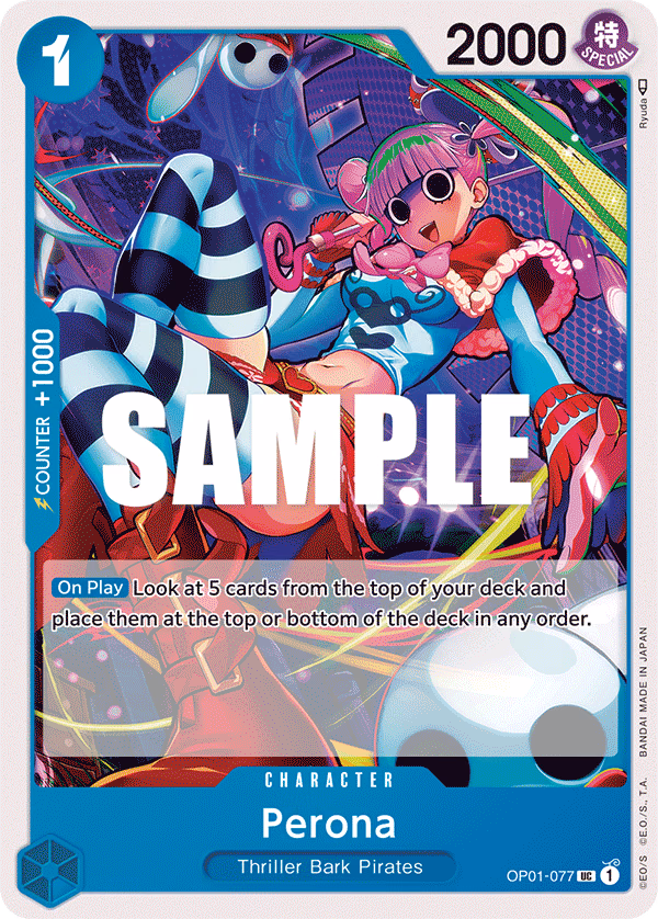 Perona One Piece card (OP01-077, Romance Dawn)