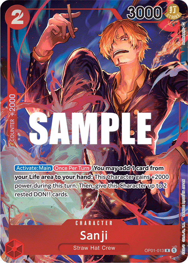 Sanji (Parallel) One Piece card (OP01-013, Romance Dawn)
