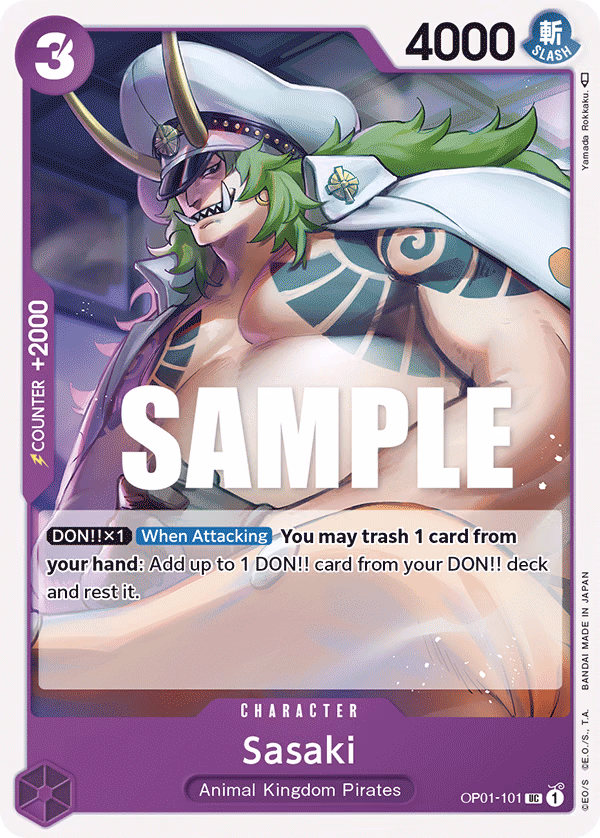 Sasaki One Piece card (OP01-101, Romance Dawn)