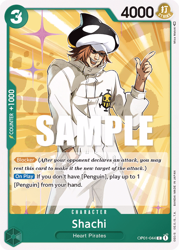 Shachi One Piece card (OP01-044, Romance Dawn)