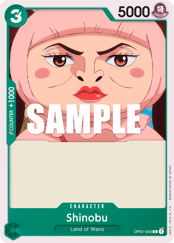 Shinobu One Piece card (OP01-043, Romance Dawn)