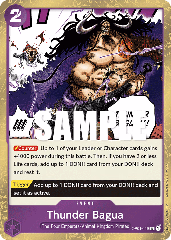 Thunder Bagua One Piece card (OP01-119, Romance Dawn)
