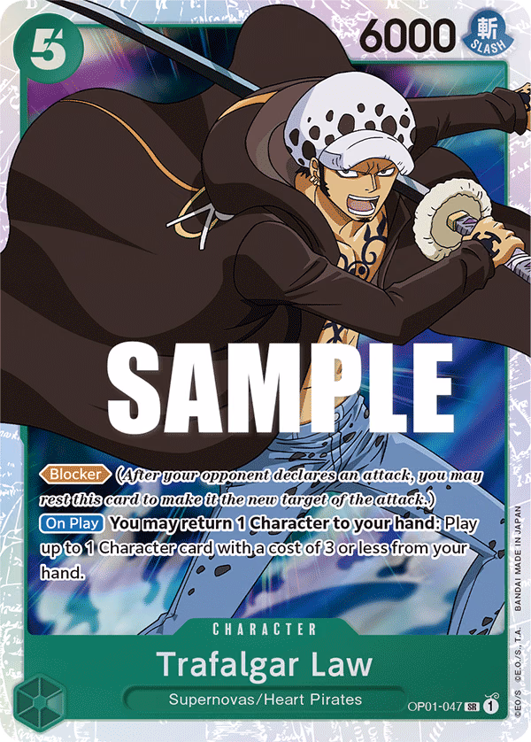 Trafalgar Law One Piece card (OP01-047, Romance Dawn)