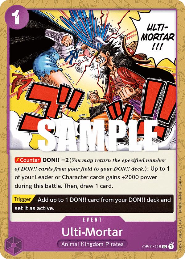 Ulti-Mortar One Piece card (OP01-118, Romance Dawn)