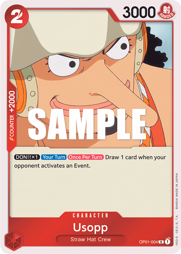 Usopp One Piece card (OP01-004, Romance Dawn)
