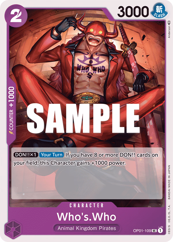 Who's.Who One Piece card (OP01-109, Romance Dawn)