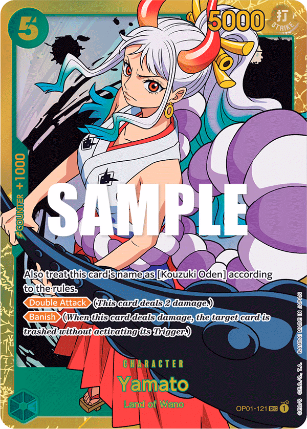 Yamato One Piece card (OP01-121, Romance Dawn)