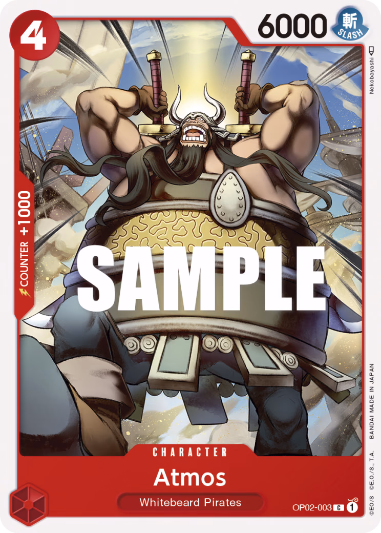 Atmos One Piece card (OP02-003, Paramount War)