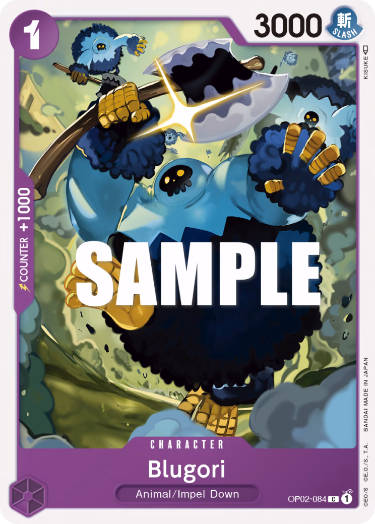 Blugori One Piece card (OP02-084, Paramount War)