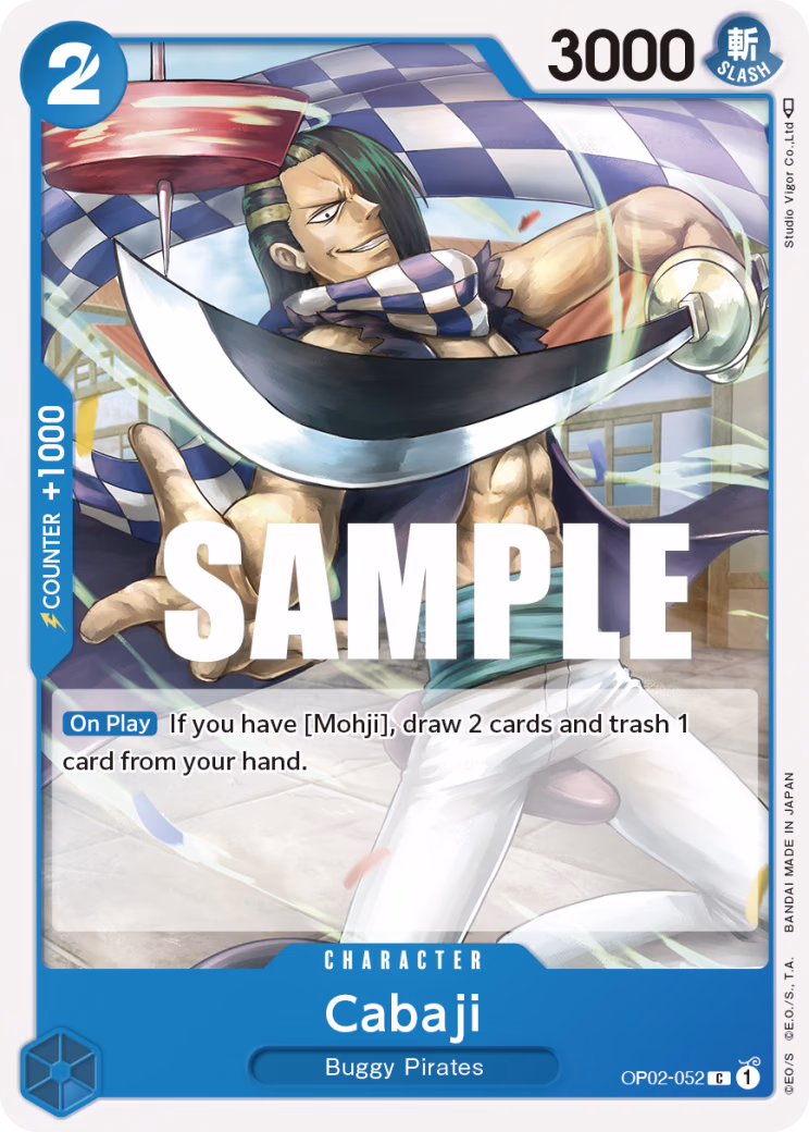 Cabaji One Piece card (OP02-052, Paramount War)