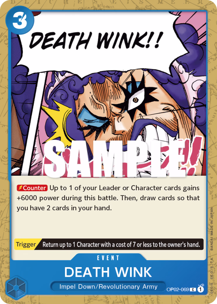 DEATH WINK One Piece card (OP02-069, Paramount War)