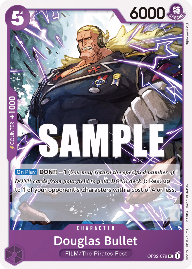 Douglas Bullet One Piece card (OP02-079, Paramount War)