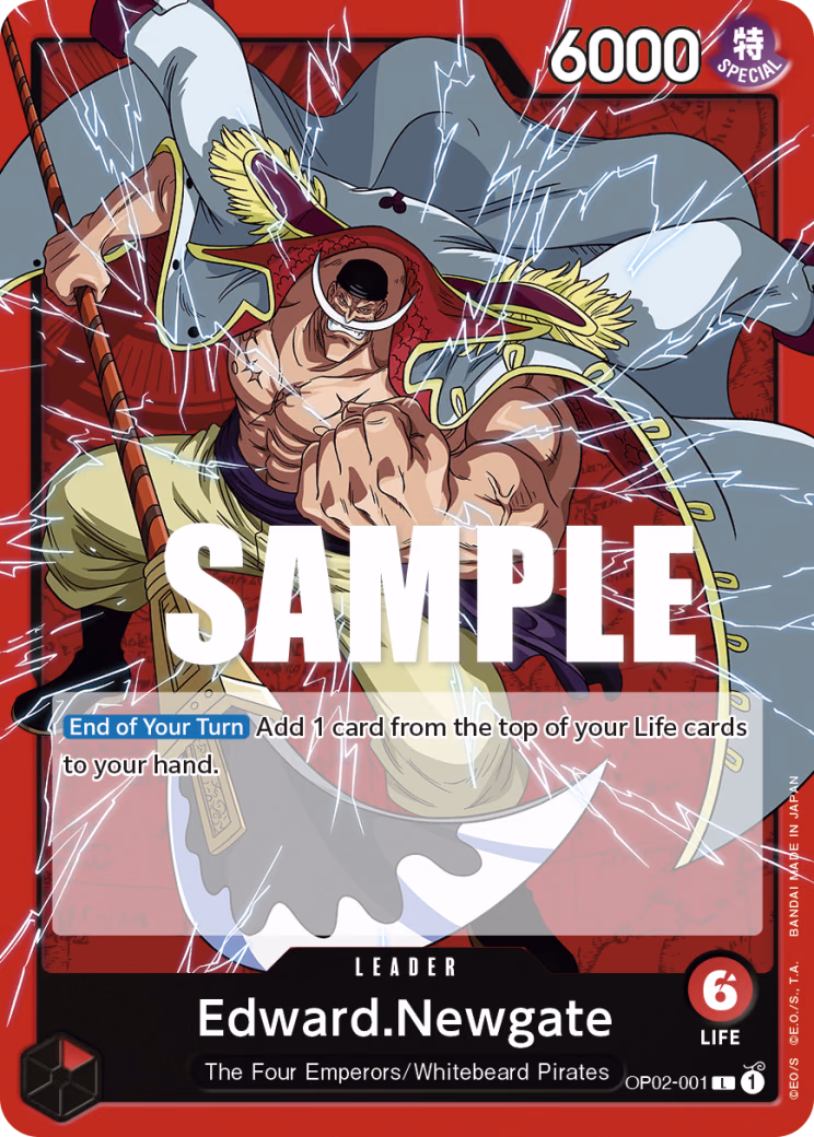 Edward.Newgate One Piece card (OP02-001, Paramount War)