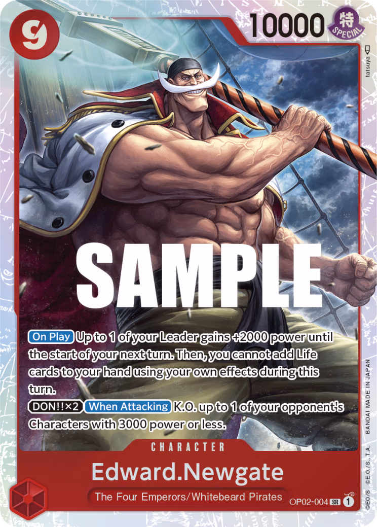 Edward.Newgate One Piece card (OP02-004, Paramount War)