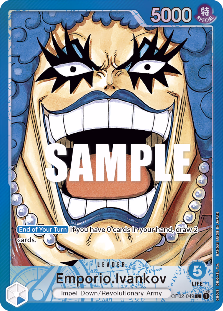 Emporio.Ivankov (Alternate Art) One Piece card (OP02-049, Paramount War)