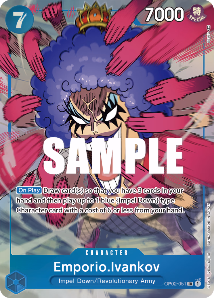 Emporio.Ivankov (Alternate Art) One Piece card (OP02-051, Paramount War)
