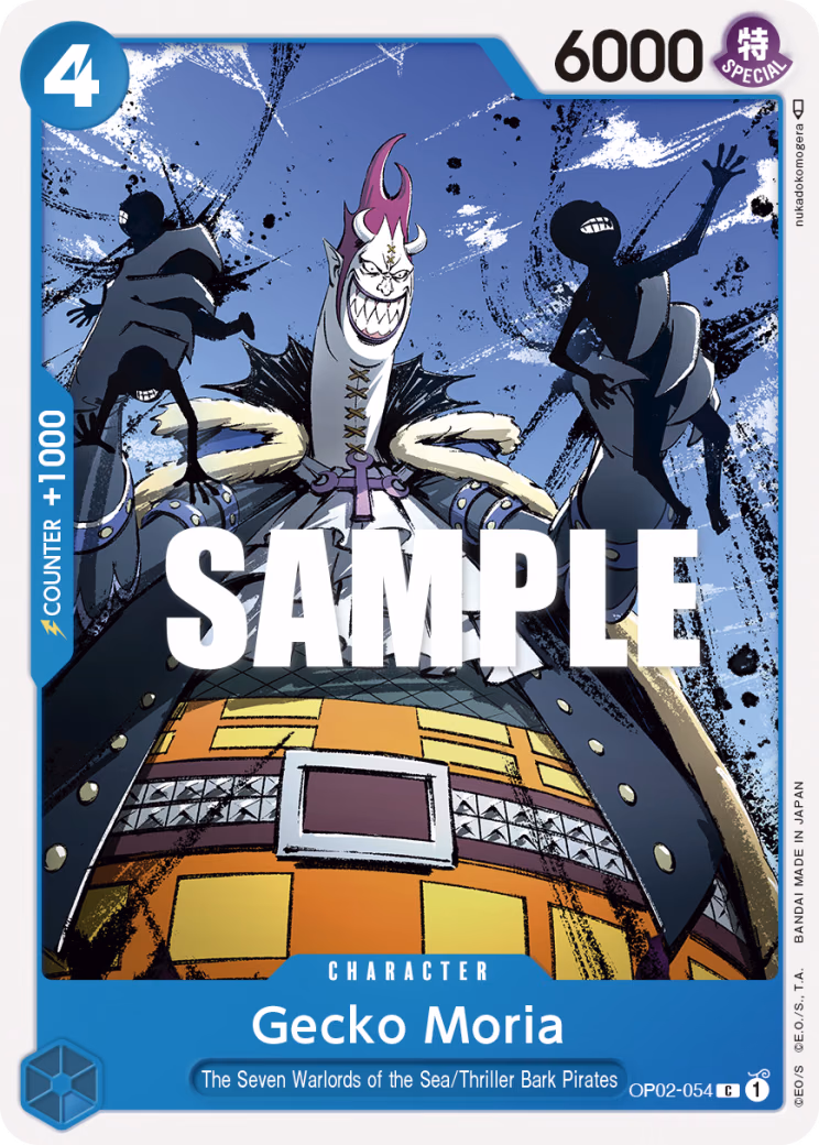 Gecko Moria One Piece card (OP02-054, Paramount War)