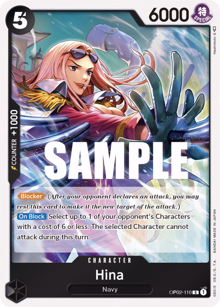 Hina One Piece card (OP02-110, Paramount War)