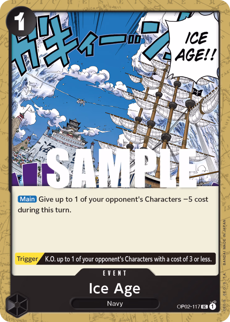 Ice Age One Piece card (OP02-117, Paramount War)