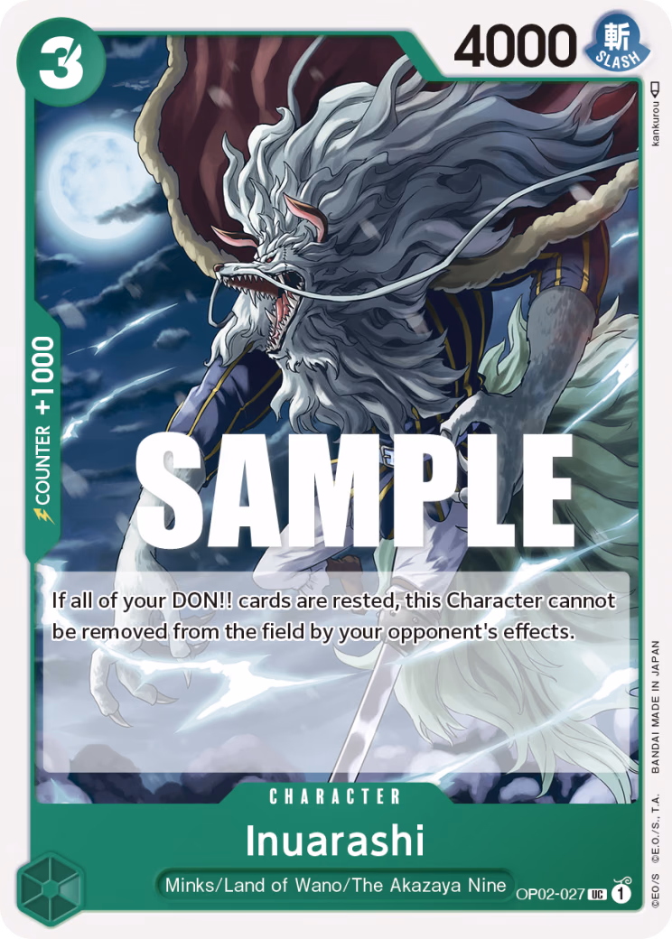 Inuarashi One Piece card (OP02-027, Paramount War)