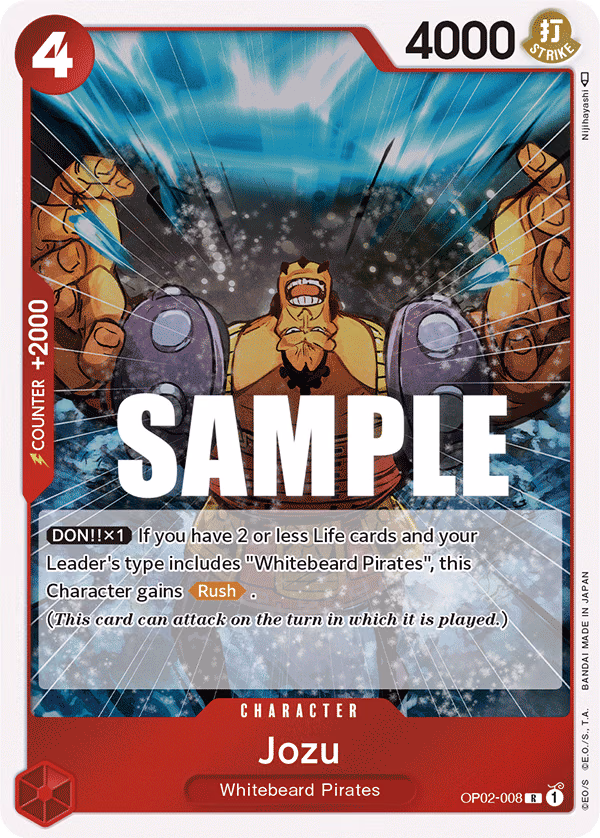 Jozu One Piece card (OP02-008, Paramount War)