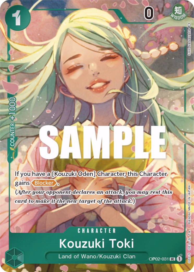 Kouzuki Toki (Box Topper) One Piece card (OP02-031, Paramount War)