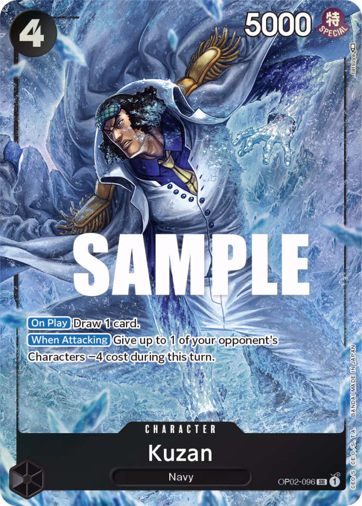 Kuzan (Alternate Art) One Piece card (OP02-096, Paramount War)