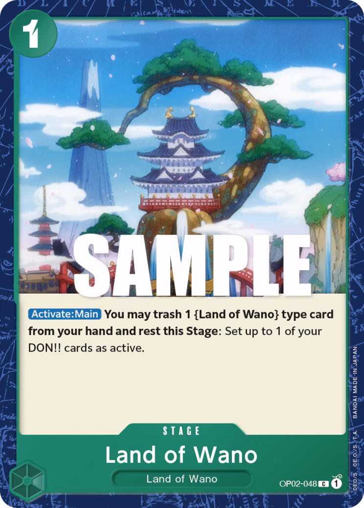 Land of Wano One Piece card (OP02-048, Paramount War)