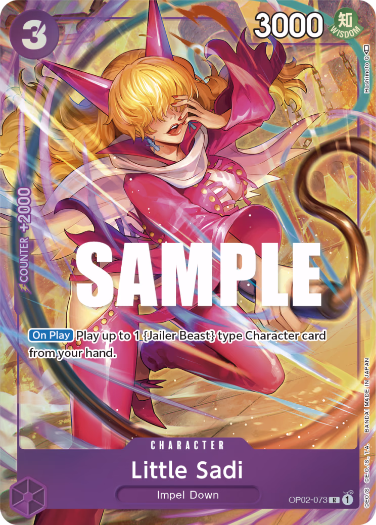Little Sadi (Alternate Art) One Piece card (OP02-073, Paramount War)