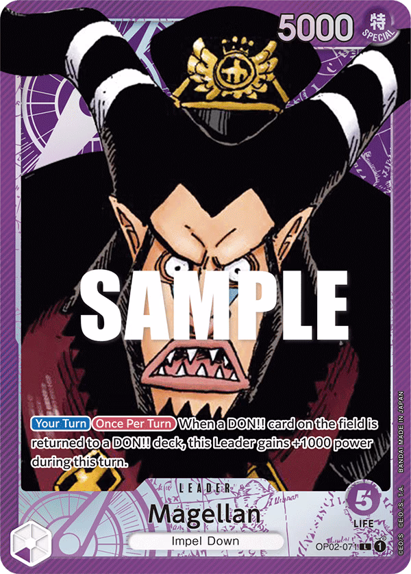 Magellan (Alternate Art) One Piece card (OP02-071, Paramount War)