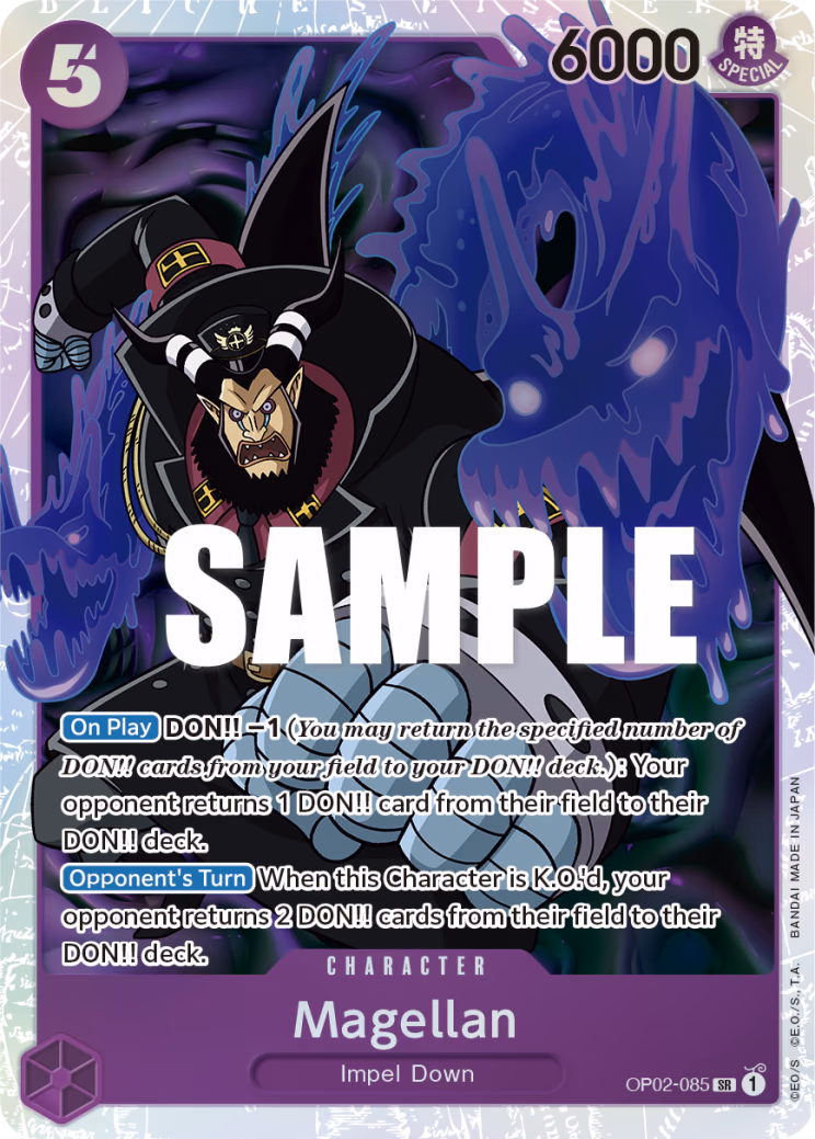Magellan One Piece card (OP02-085, Paramount War)