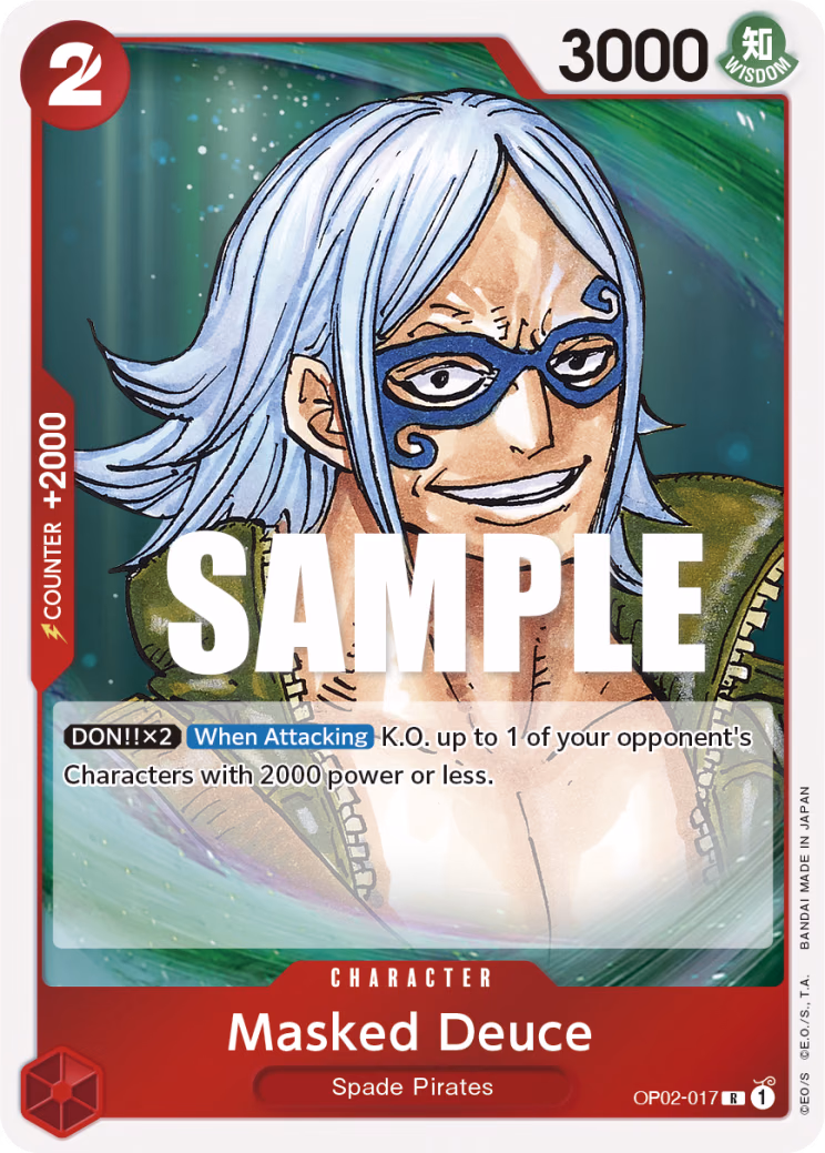 Masked Deuce One Piece card (OP02-017, Paramount War)